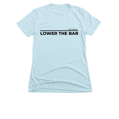 Black Logo, a Ice Blue Women's Slim Fit Tee
