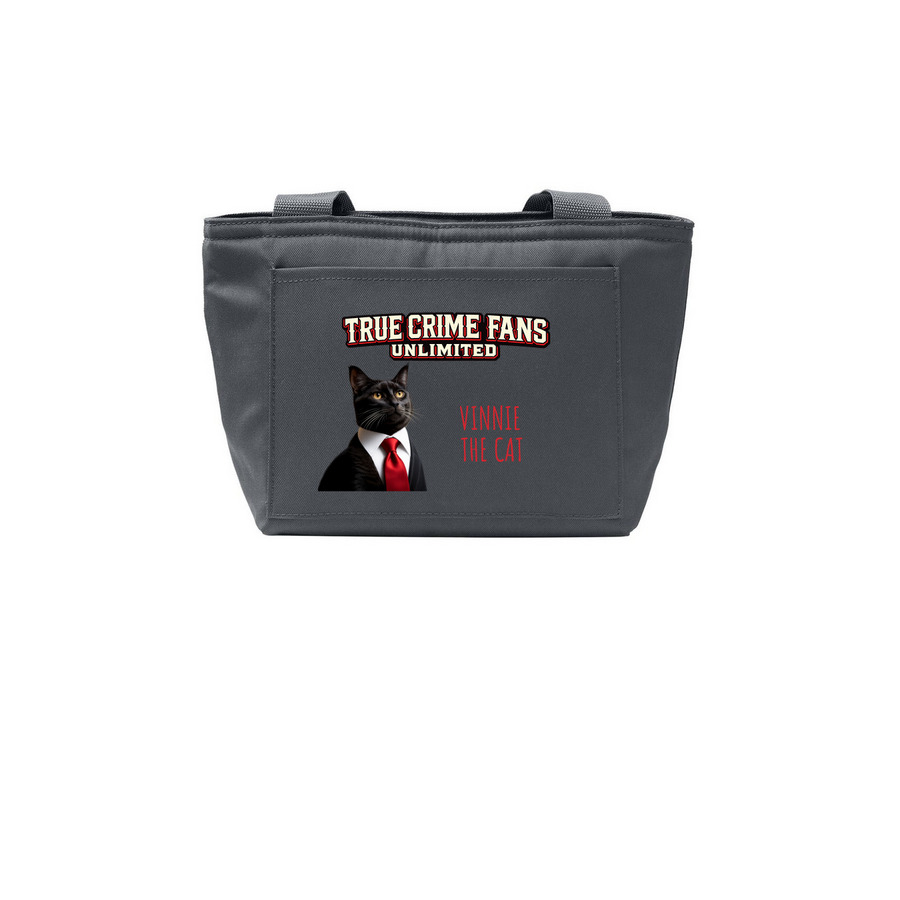TCFU x Vinnie the Cat, a Grey Steel Insulated Lunch Tote