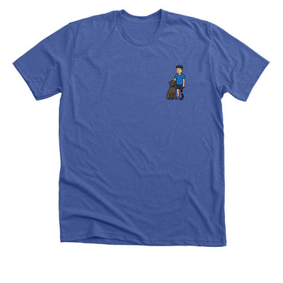 #BecauseOfBuddy, a Solid True Royal Premium Unisex Tee