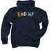END NF -Collage Style Lettering Across Chest&nbsp;, a Navy Pullover Hoodie