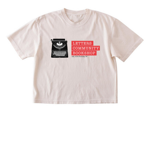 Letters Typewriter Logo Tee, a Ivory Comfort Colors Boxy Tee