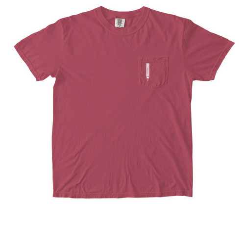 The Scorekeeper's Shirt, a Crimson Comfort Colors Pocket Tee