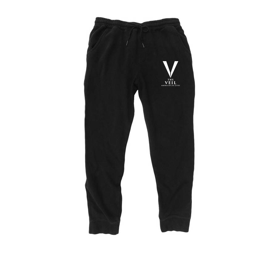 Bottom Player - Light on Dark, a Black Midweight Fleece Joggers