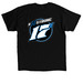 #JJstrong, a Black Classic Unisex Tee (back-view)