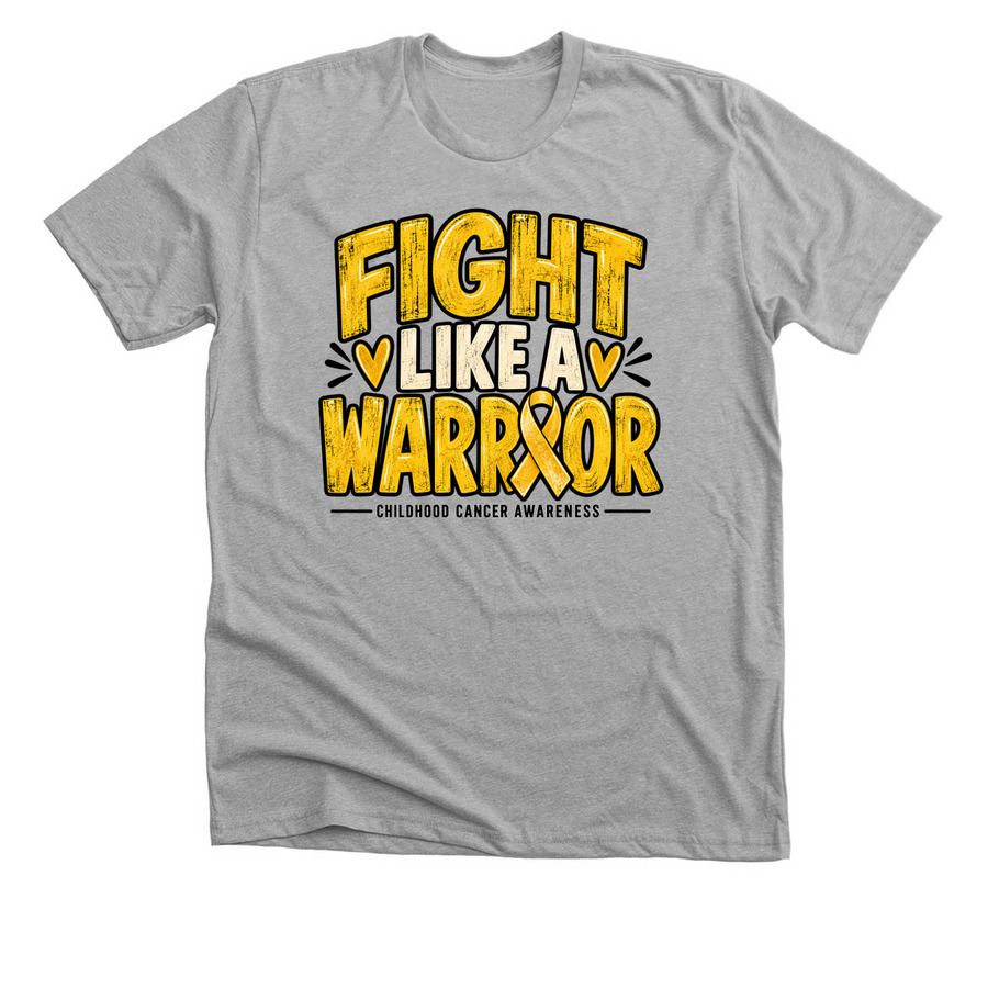 Fight like a warrior, a Athletic Heather Premium Unisex Tee