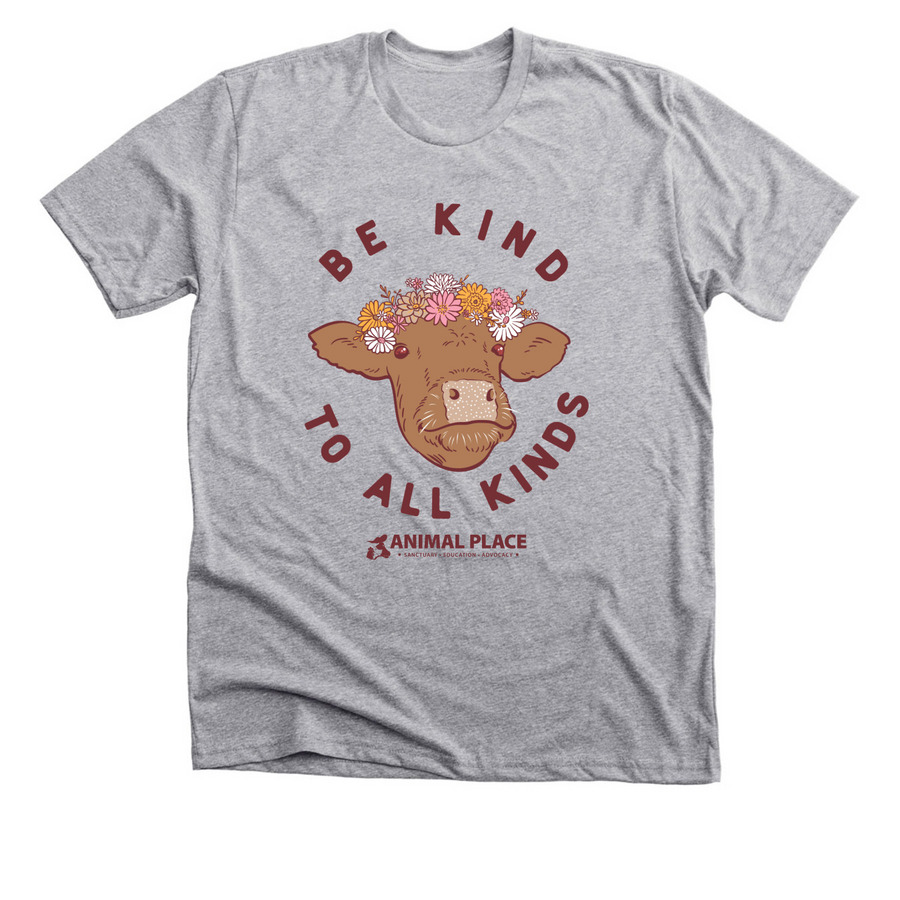 Be Kind to All Kinds, a Athletic Heather Premium Unisex Tee