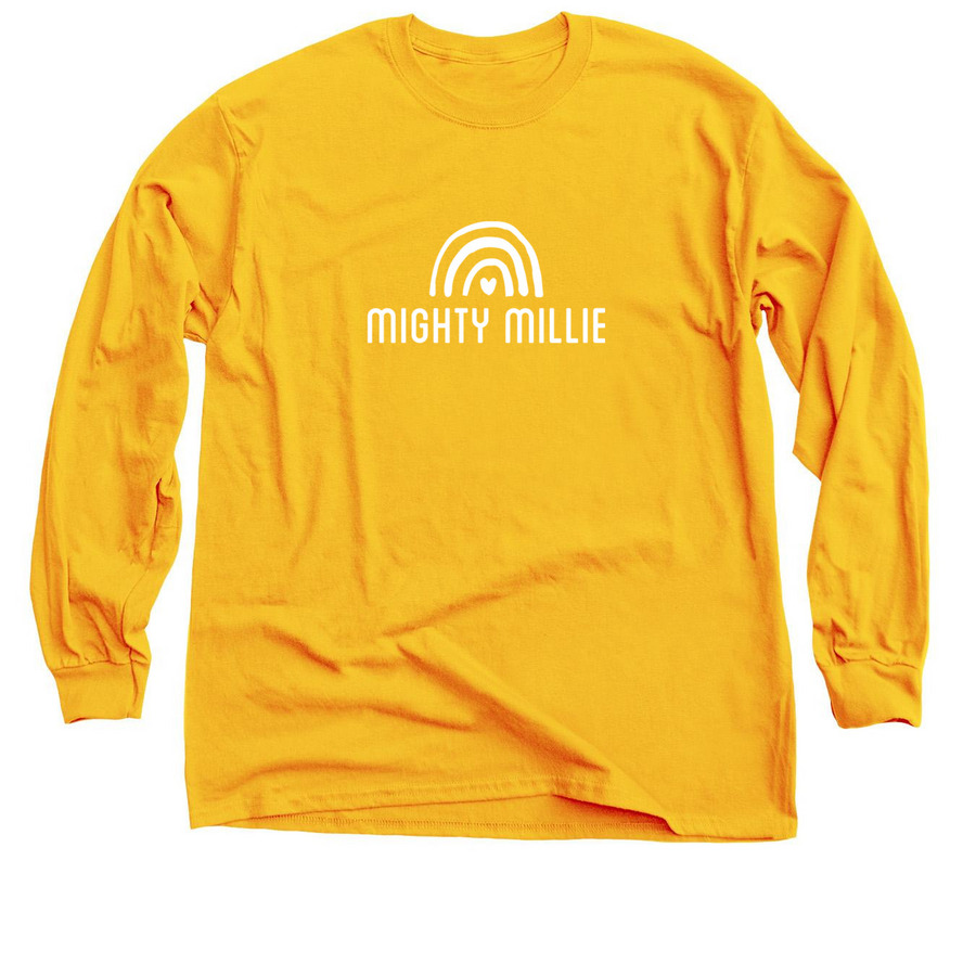 Mighty Millie Gold Shirts, a Gold Classic Long Sleeve Tee