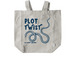 Plot Twistin' Book Bag, a Natural Recycled Cotton Tote Bag