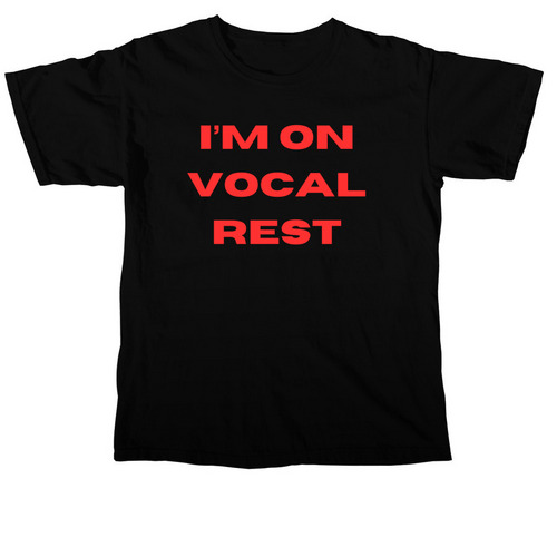 Vocal Rest (red), a Black Comfort Colors Unisex Tee
