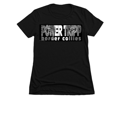 Classic Power Tripp, a Black Women's Slim Fit Tee