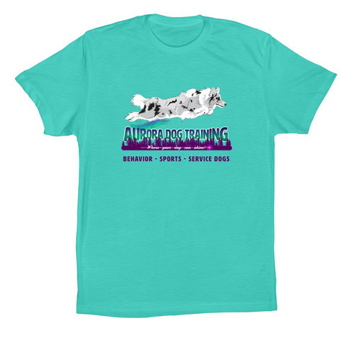 Aurora Dog Training Merch, a Teal Premium Cotton Tee