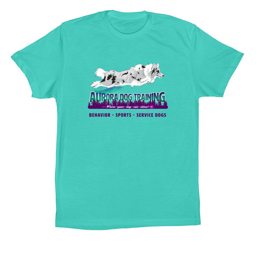 Aurora Dog Training Merch, a Teal Premium Cotton Tee