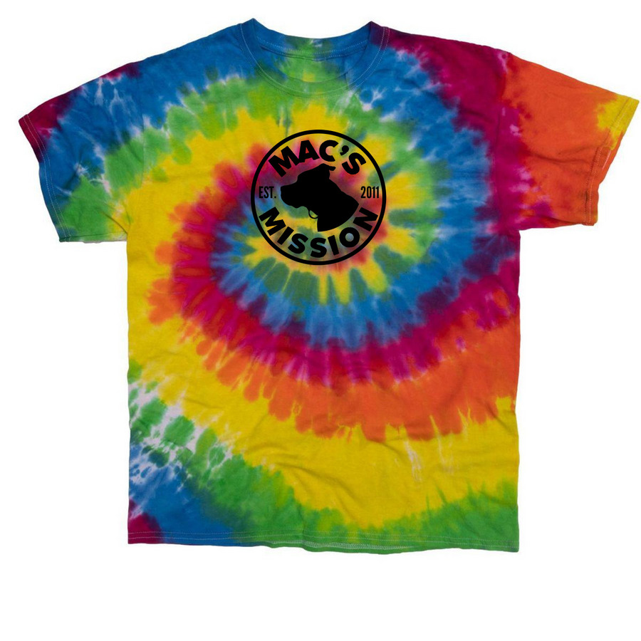 Mac's Mission LOGO LAUNCH, a Moondance Classic Tie Dye Tee