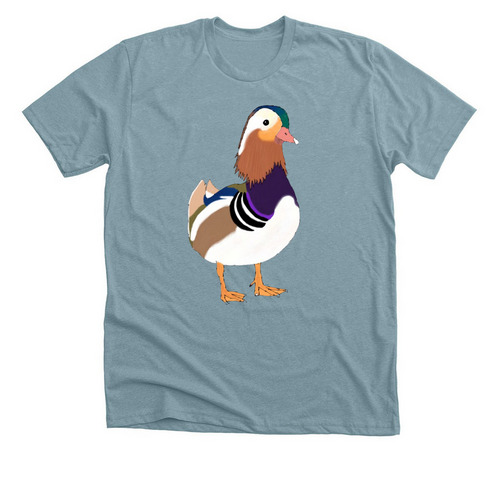 Mandarin duck&nbsp;, a Heather Blue Lagoon Premium Unisex Tee
