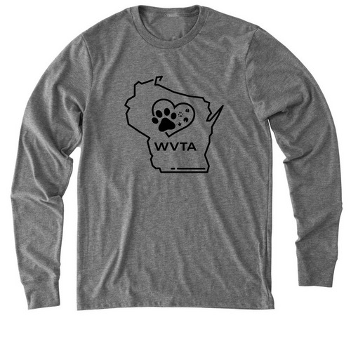 Long sleeve T-shirts - black logo, a Aluminum Grey Allmade Eco Triblend Long Sleeve Tee
