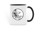 TYWD Mugs, a Black Two-Tone Ceramic Mug