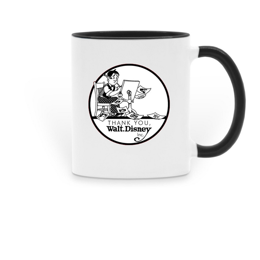 TYWD Mugs, a Black Two-Tone Ceramic Mug