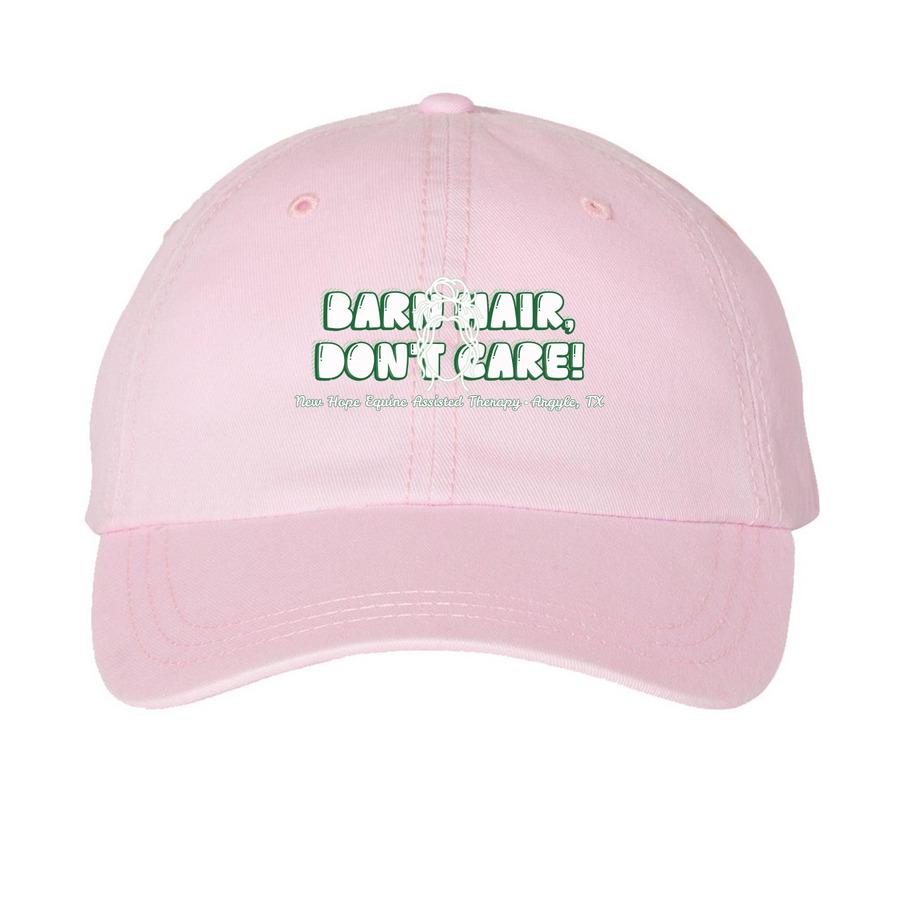 "Barn Hair, Don't Care" Hat Collection, a Pink Printed Pigment Dye Baseball Cap