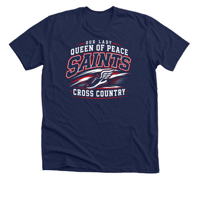 OLQP Cross Country, a Solid Navy Blend Premium Unisex Tee