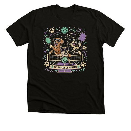 Pickleball Pack - Purple Reign, a Solid Black Blend Premium Unisex Tee