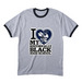 I LOVE HHS, a Athletic Heather/ Jet Black Cotton Ringer Tee