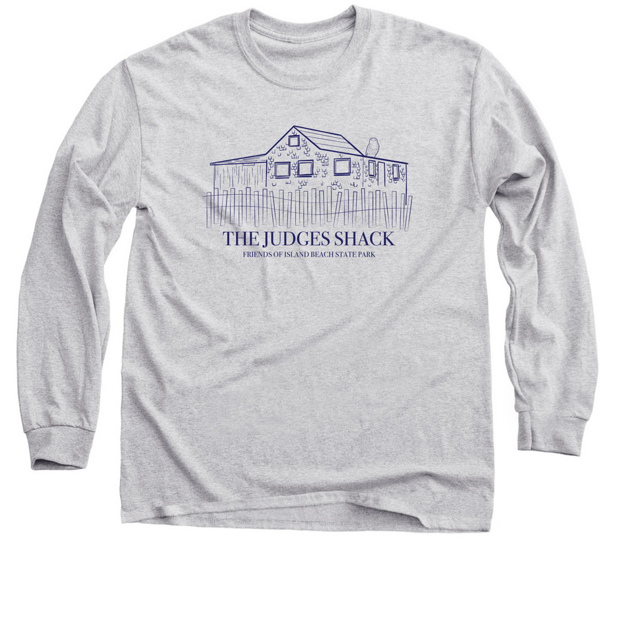 Judges Shack Navy Letter - Long/Short Sleeve&nbsp;, a Sport Grey Classic Long Sleeve Tee