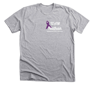 Epilepsy Awareness Month In memory of Nathan&nbsp;, a Athletic Heather Premium Unisex Tee
