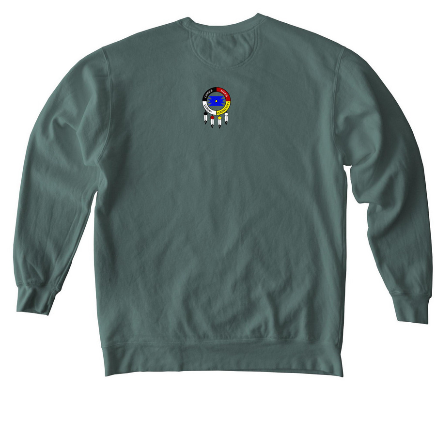 O'Maste Win, a Blue Spruce Comfort Colors Crewneck Sweatshirt (back-view)
