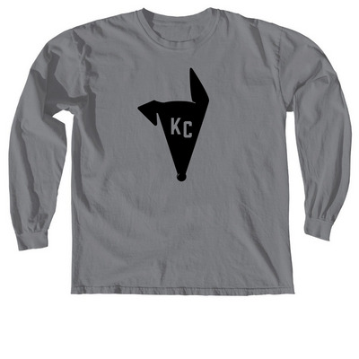 KCREGAP Black Logo Long Sleeves, a Granite Comfort Colors Long Sleeve Tee