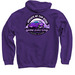 GOOD VIBES upstate ny car scene front/back, a Purple Pullover Hoodie (back-view)