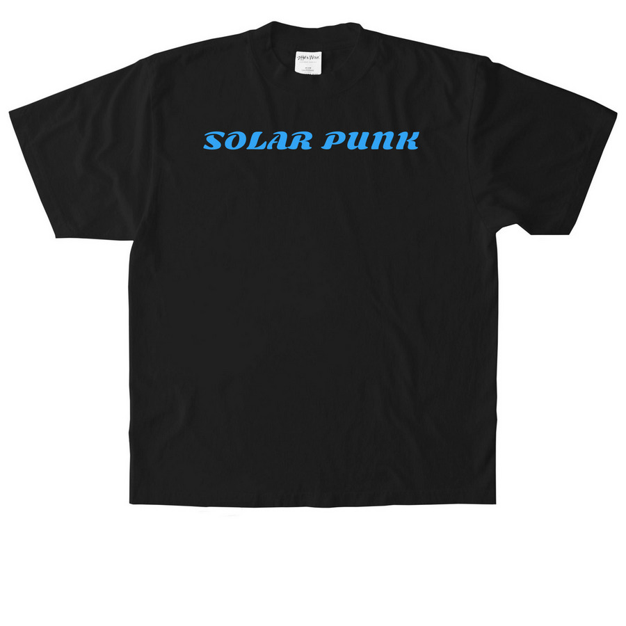 SOLAR PUNK V1 RACER, a Black Heavyweight Garment Dye Tee