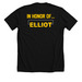 Elliot?s Warriors, a Solid Black Blend Premium Unisex Tee (back-view)