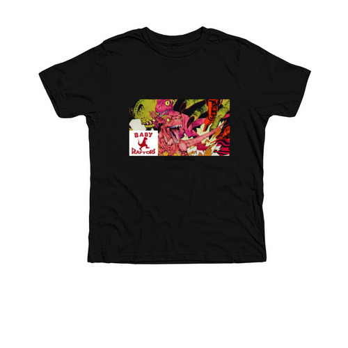 baby raptors line, a Solid Black Blend Premium Youth Tee
