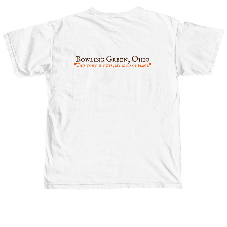 Bowling Green Mikey Tee, a White Comfort Colors Unisex Tee (back-view)