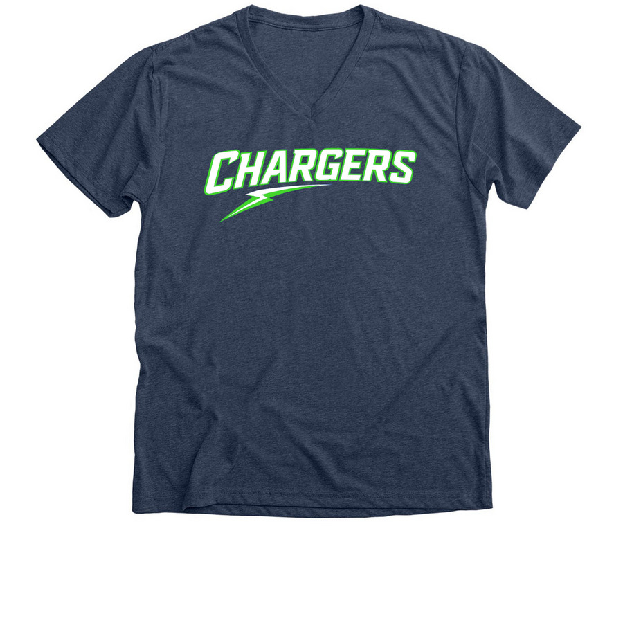 Chargers Gear, a Heather Navy Premium V-Neck Tee