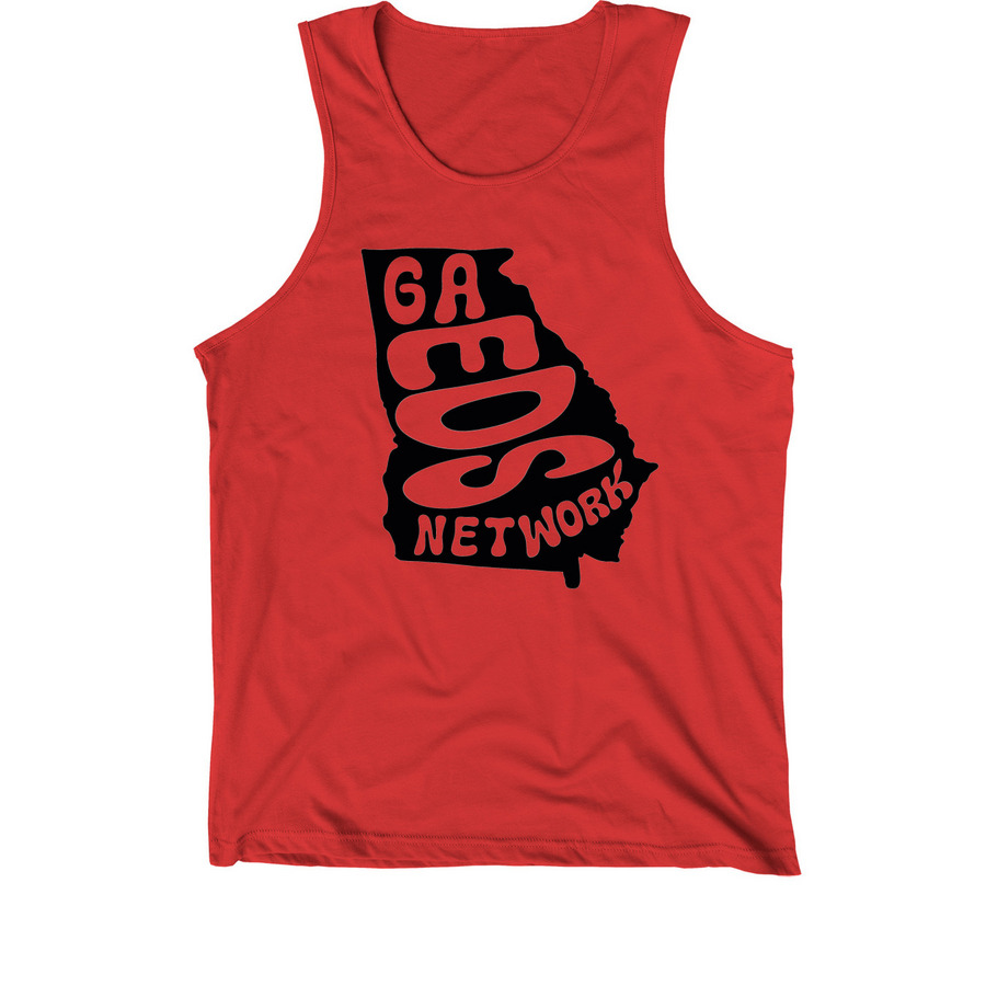 GA EDS & Hypermobility Network (design #2), a Red Premium Cotton Tank