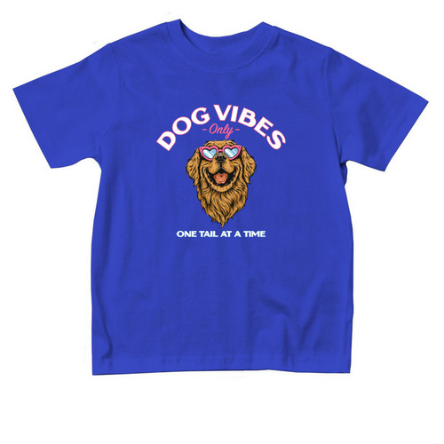 Dog Vibes Only: Toddler Edition, a Royal Blue Toddler Tee