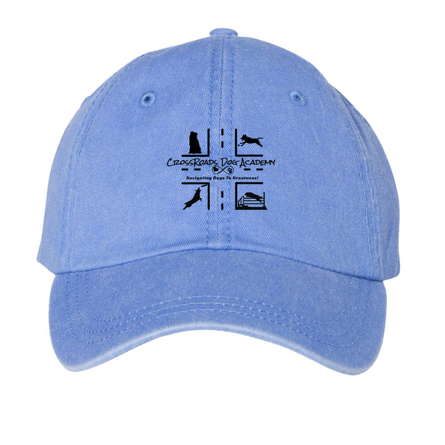 Stay Cool & Look Cool With CrossRoads Hat!, a Periwinkle Printed Pigment Dye Baseball Cap