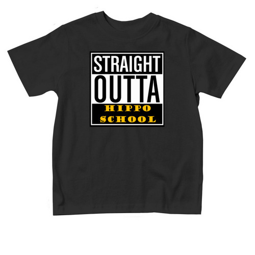 Hippo Graduate Tee, a Black Toddler Tee