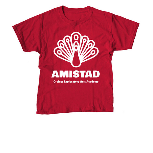 Amistad, a Red Youth Unisex Tee