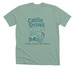 Calvin Drives KARS, a Heather Dusty Blue Premium Unisex Tee