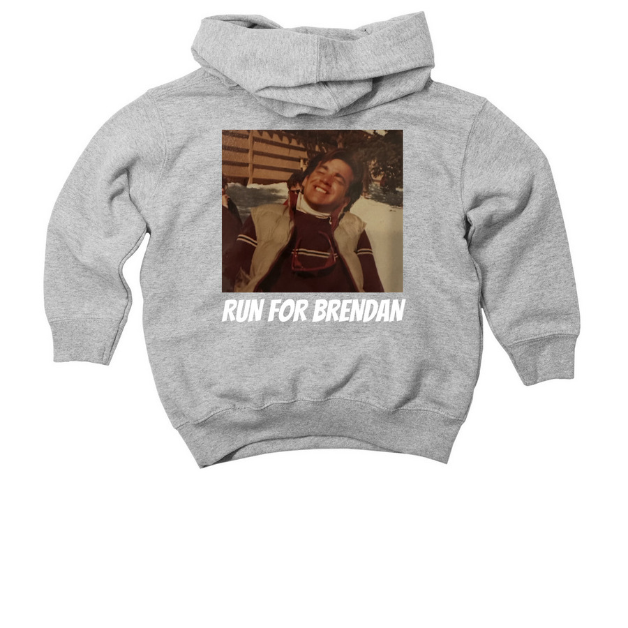 #BrendanStrong, a Heather Toddler Pullover Hoodie (back-view)