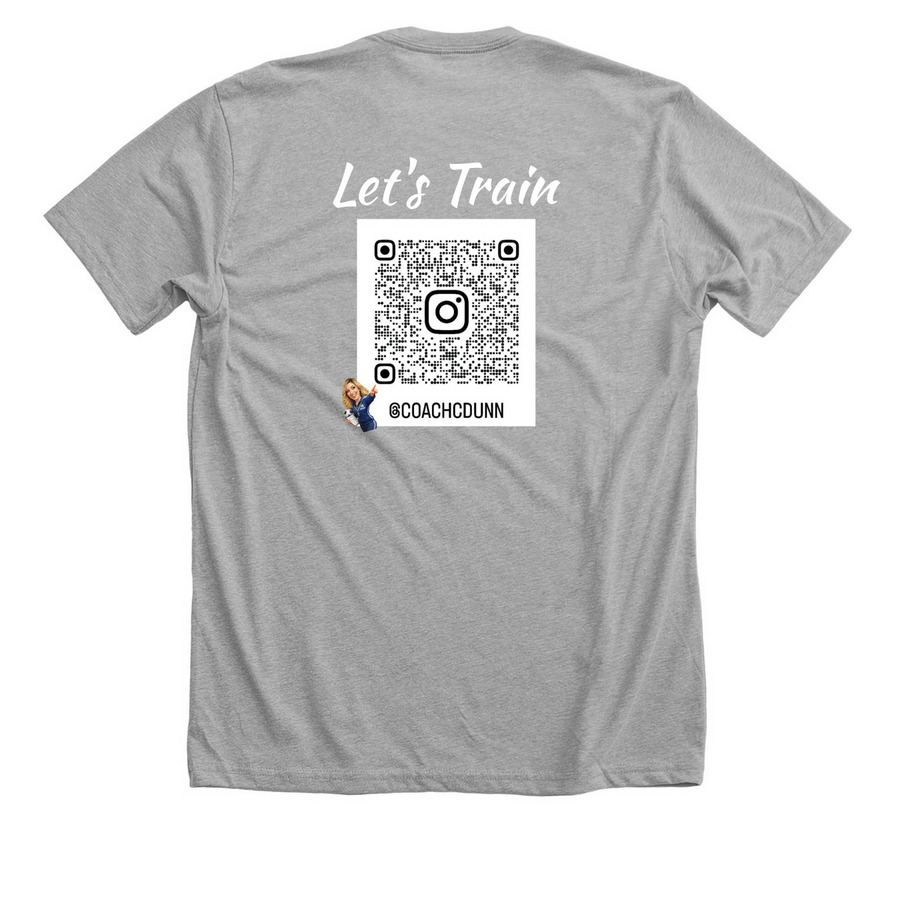 training, a Athletic Heather Premium Unisex Tee (back-view)