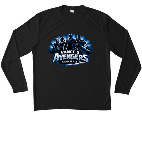 Unisex &nbsp;Long Sleeve Tee, a Black Unisex Performance Long Sleeve Tee
