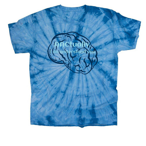 AACtually- Summer Tie-Dye, a Baby Blue Classic Tie Dye Tee