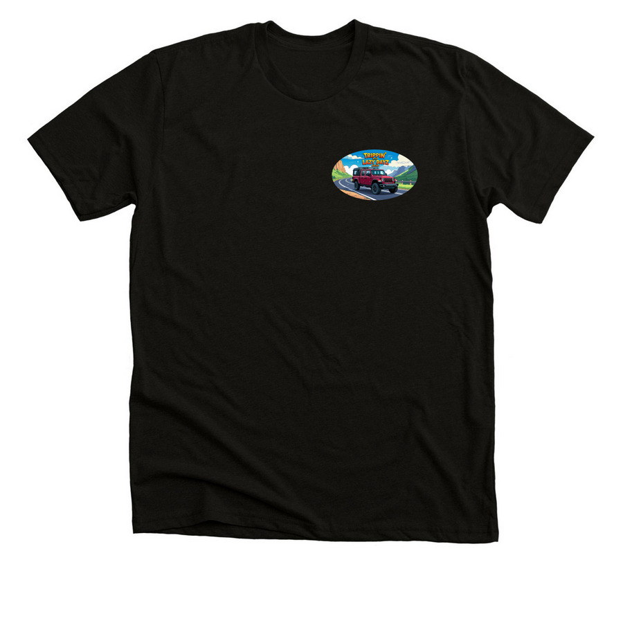 Trippin' merch, a Solid Black Blend Premium Unisex Tee