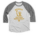 Women Defend Democracy, a Premium Heather and Heather White 3/4 Sleeve Baseball Tee