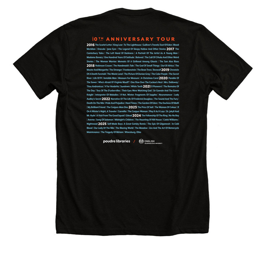 Rekindle the Classics 10 year Anniversary&nbsp;, a Solid Black Blend Premium Unisex Tee (back-view)