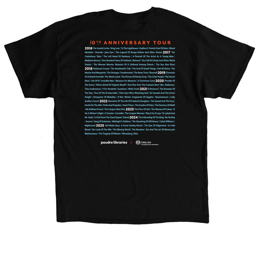 Rekindle the Classics 10 year Anniversary&nbsp;, a Black Classic Unisex Tee (back-view)