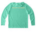 Sealanders Sun Hoodies, a Bright Seafoam UV Performance Long Sleeve Hoodie (back-view)